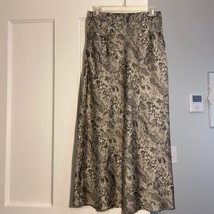 Free people silk snake print skirt